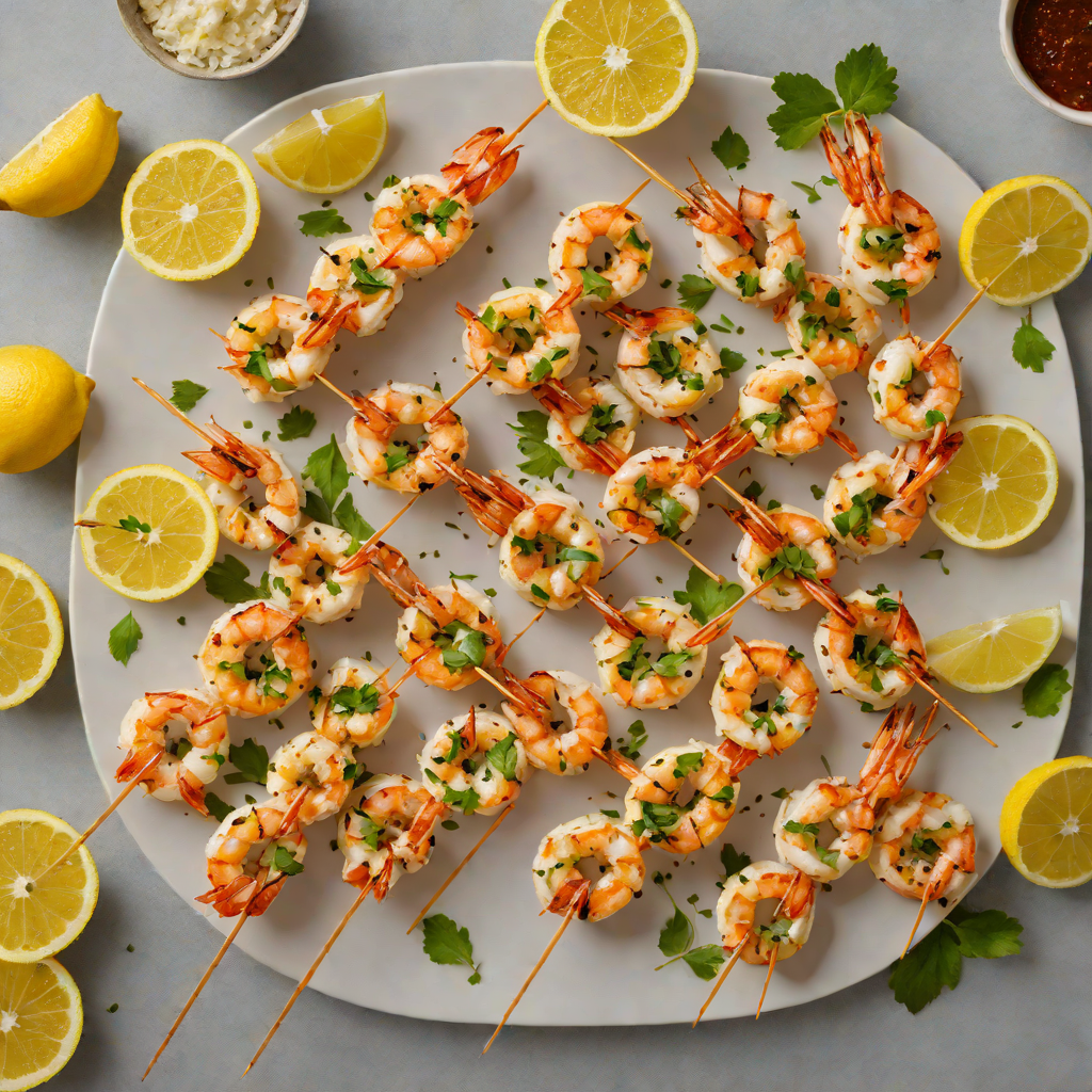 Grilled No-Marinade Lemon-Garlic Shrimp Skewers