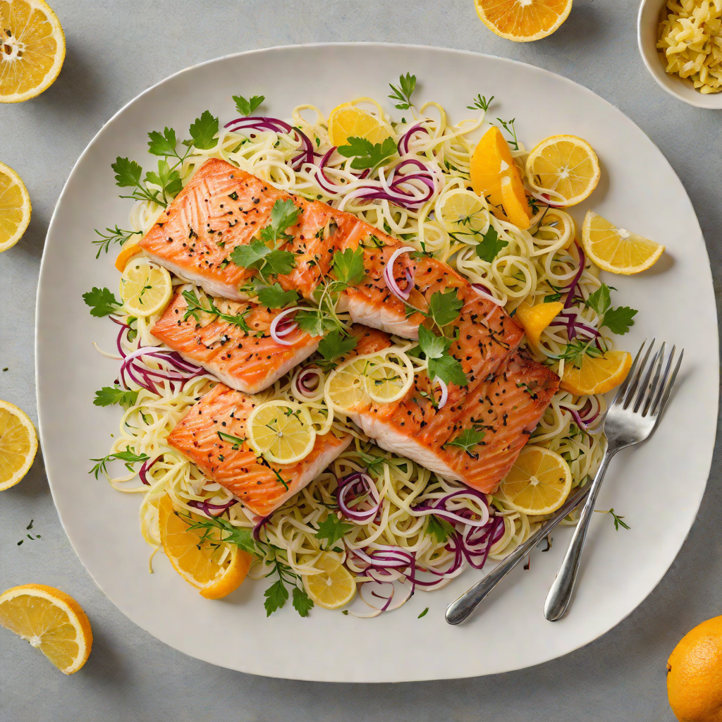 Pan-Roasted Salmon with Citrus Fennel Slaw