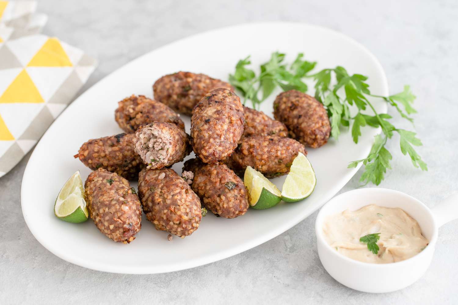 French Beef Croquettes with Herbed Sauce