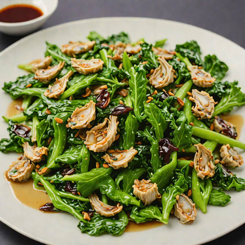 Hsinchu-Inspired Stir-Fried Seasonal Greens with Garlic and Oyster Sauce