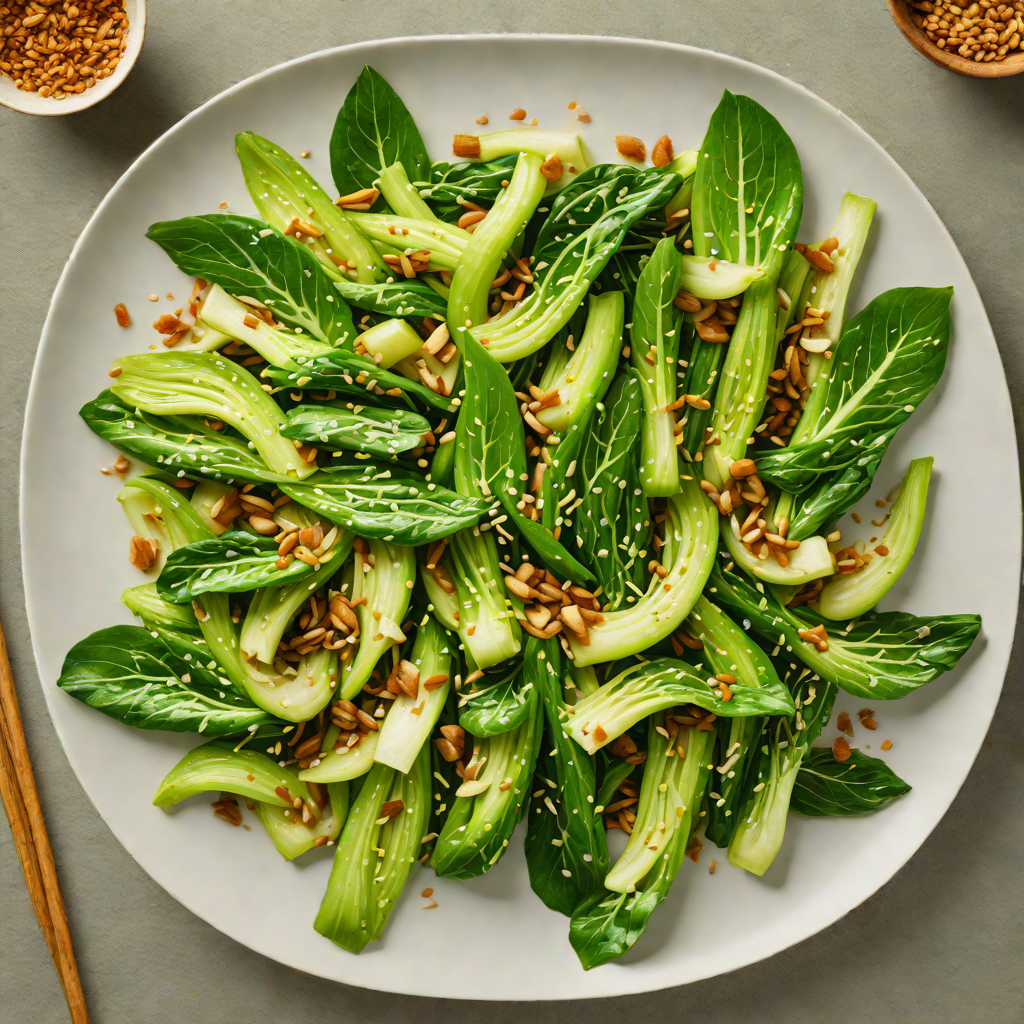 Stir-Fried Garlic Bok Choy with Sesame and Soy