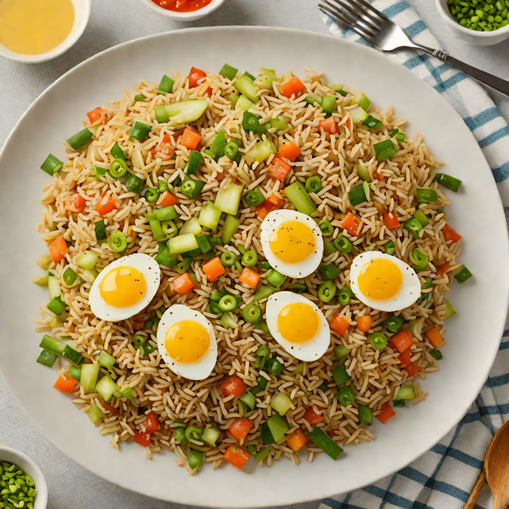 Quick Vegetable Fried Rice with Egg and Scallions