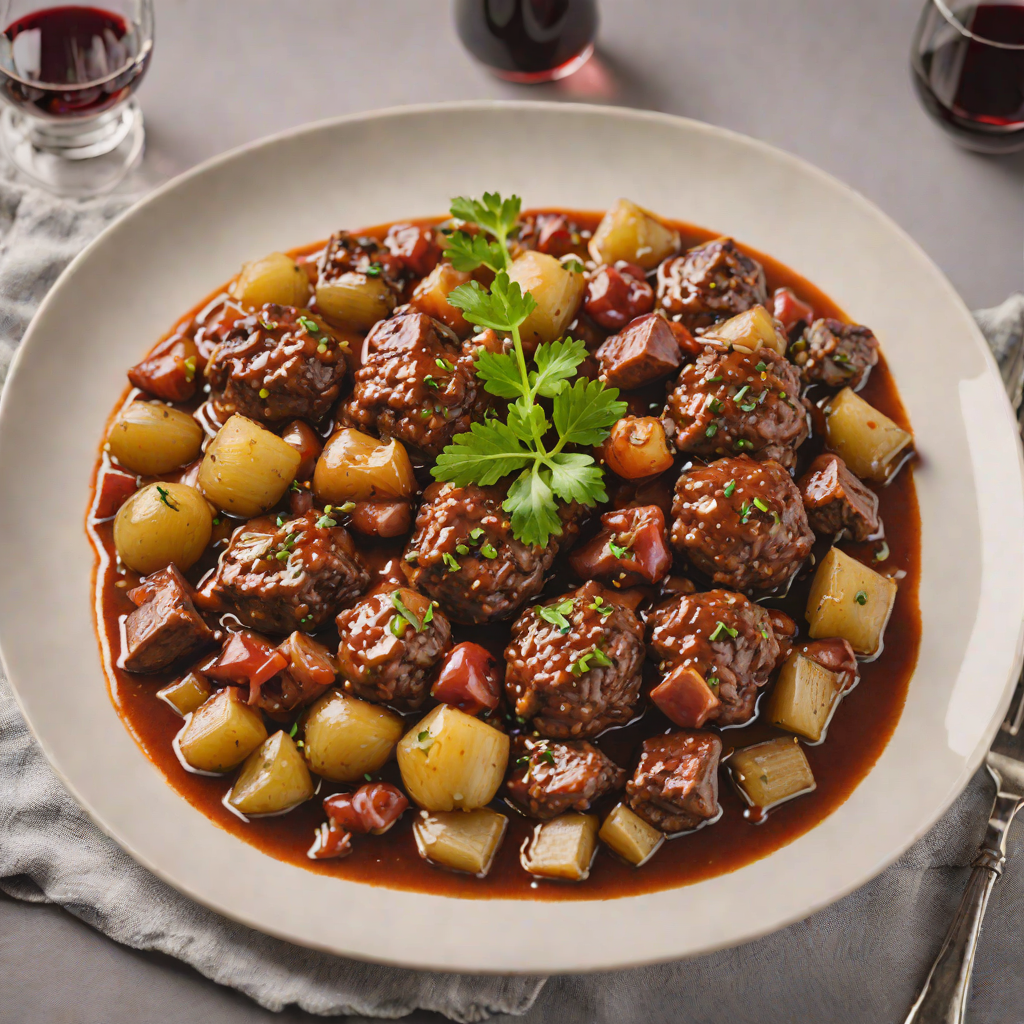 Slow-Cooked Greek Beef Stifado with Pearl Onions and Red Wine