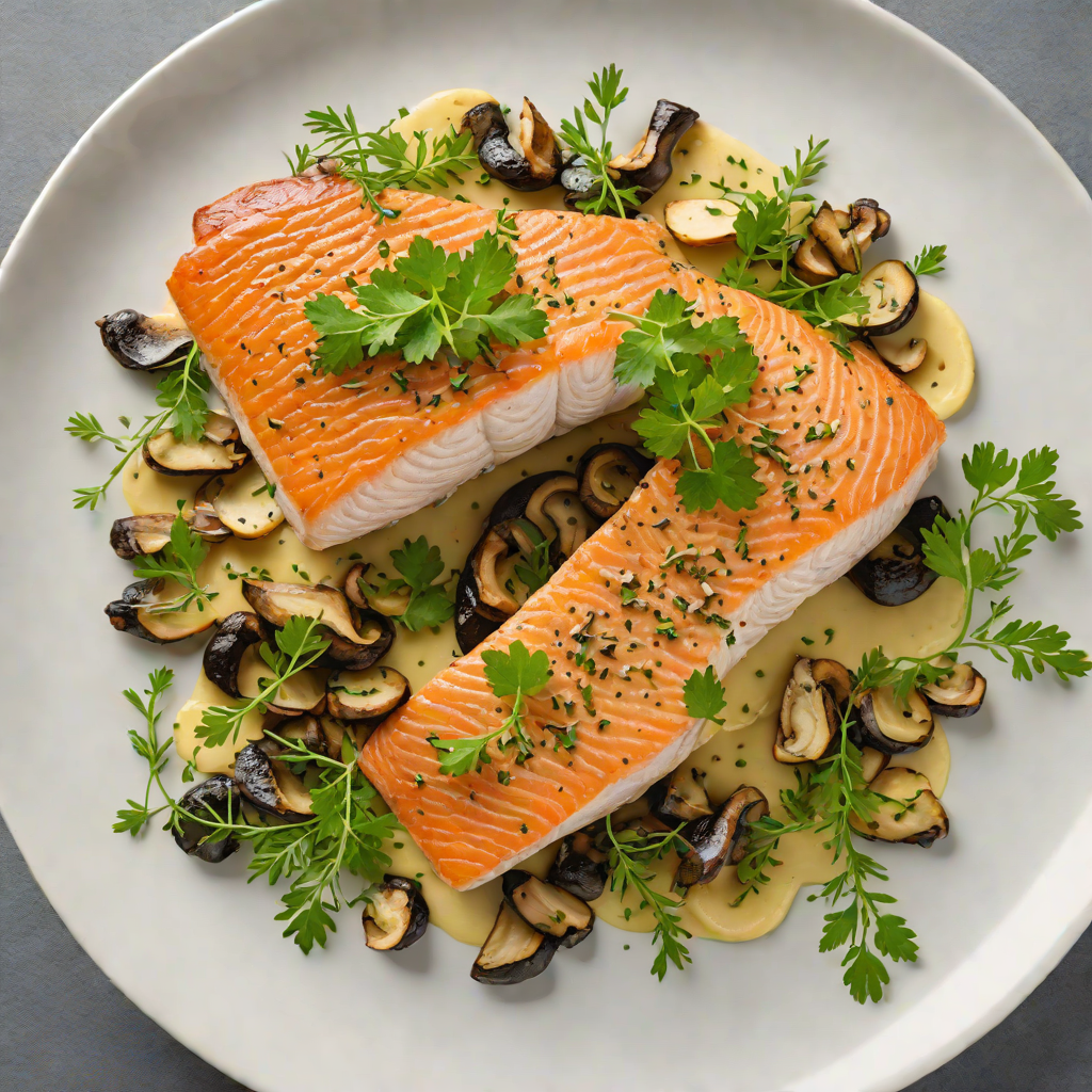 Pan-Seared Trout with Herb Butter and Gex-Inspired Mushroom Sauté