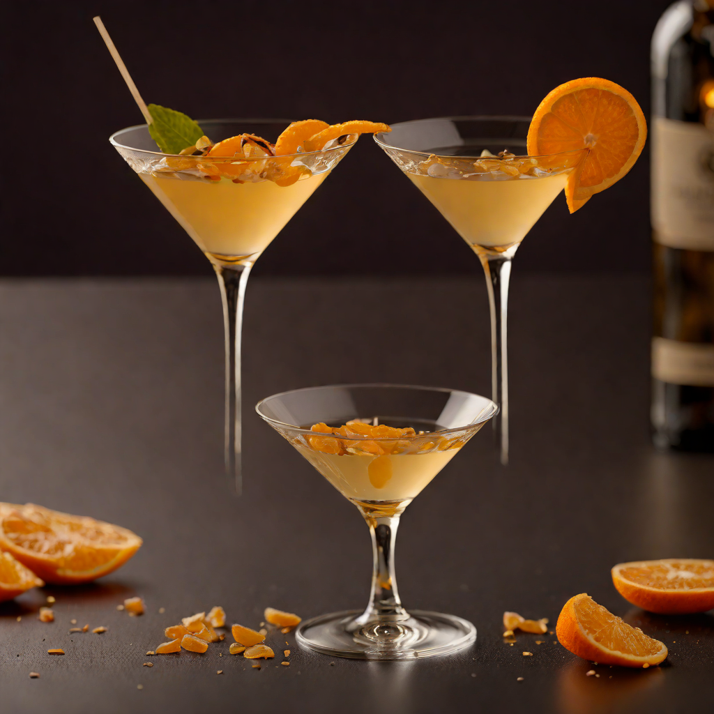 Flamed Orange Peel Martini with Gin and Vermouth