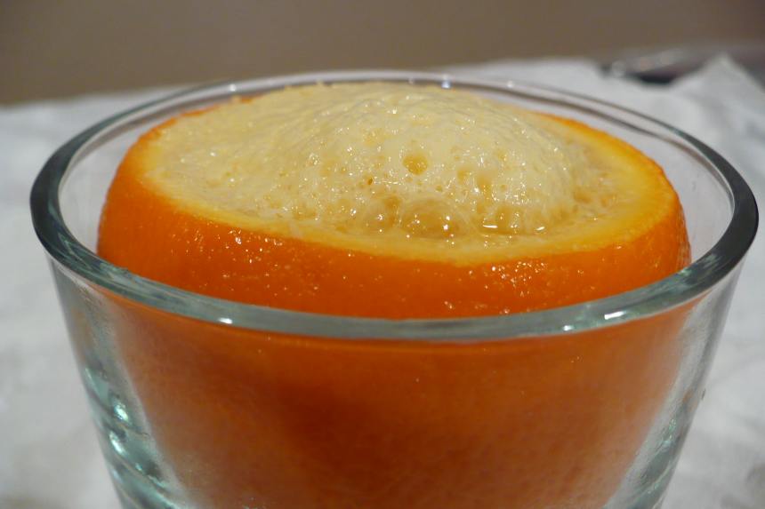 Bitter Orange Sorbet with Aperol Syrup