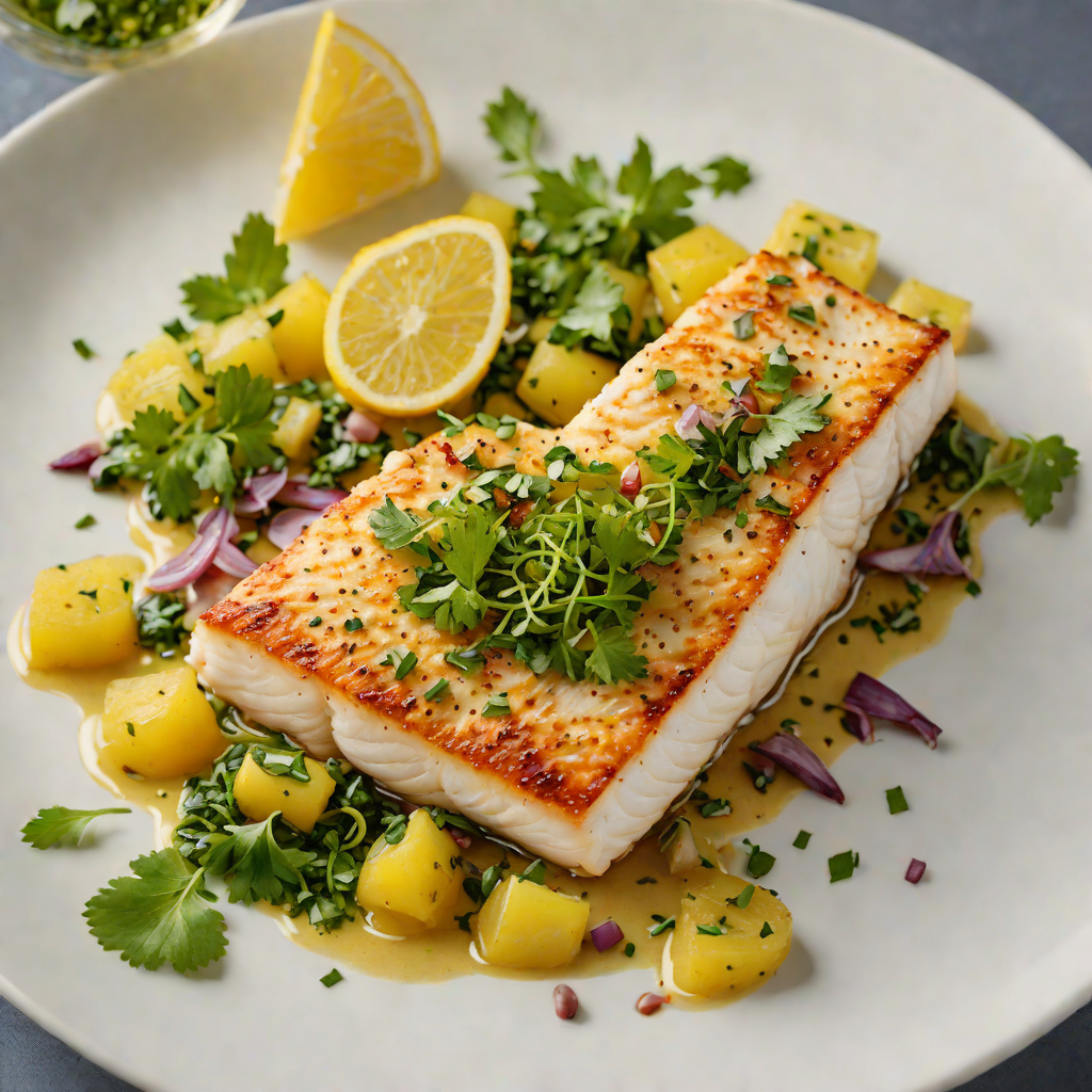 Pan-Fried Chilean Sea Bass with Citrus Salsa Verde