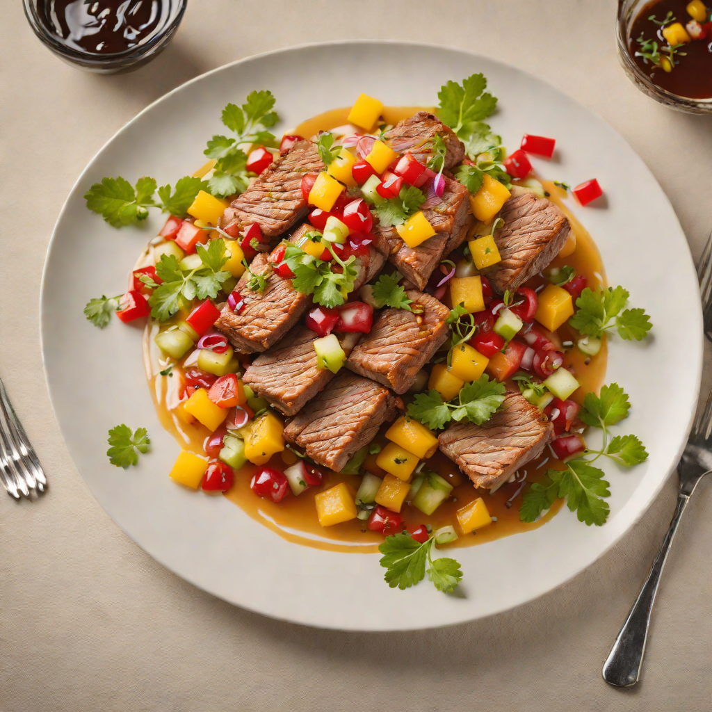 Vinegar-Braised Pork with Pickled Sour Fruit Salsa