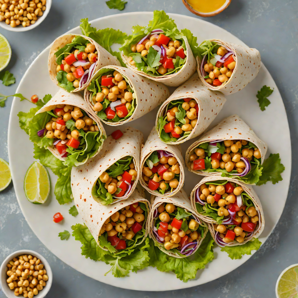 No-Bake Spiced Chickpea Salad Wraps