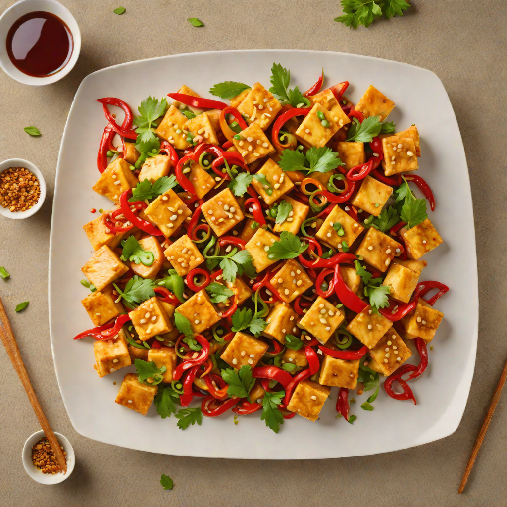 Quick Szechuan Stir-Fried Tofu with Bell Peppers