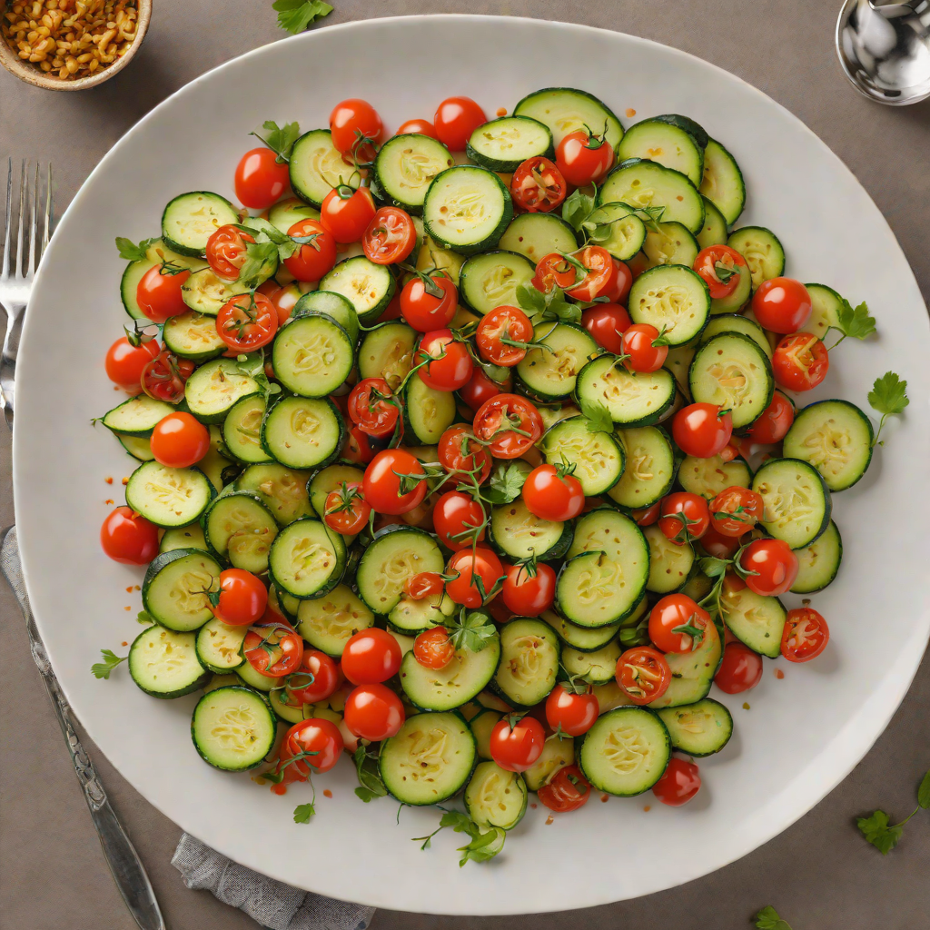 Sautéed Zucchini and Cherry Tomato Healthy Bowl