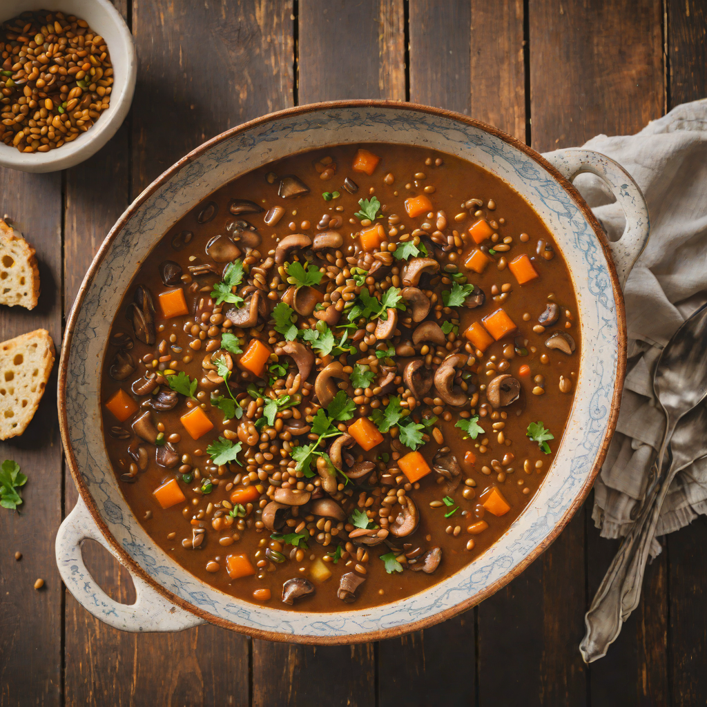 Underground Mushroom and Lentil Stew with Smoked Paprika