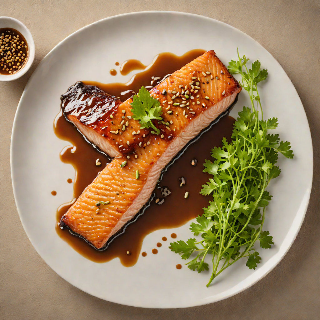 Pan-Fried Crispy Skin Salmon with Soy-Ginger Glaze