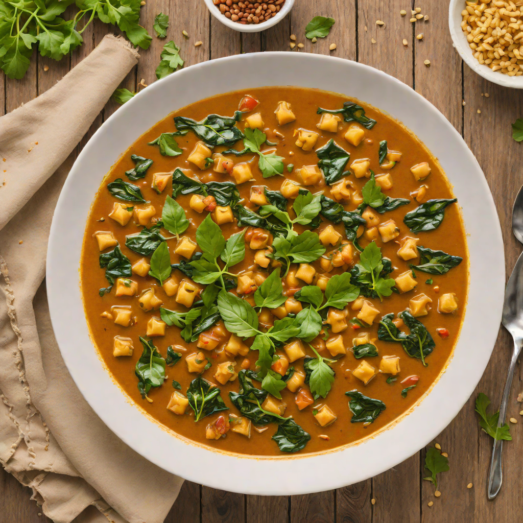 Northern Punjabi Chickpea and Spinach Stew with Garam Masala