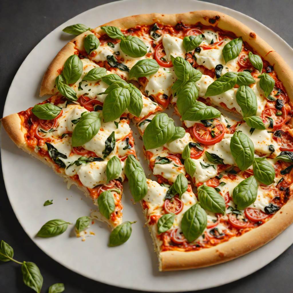 Wood-Fired Mozzarella and Basil Margherita Pizza
