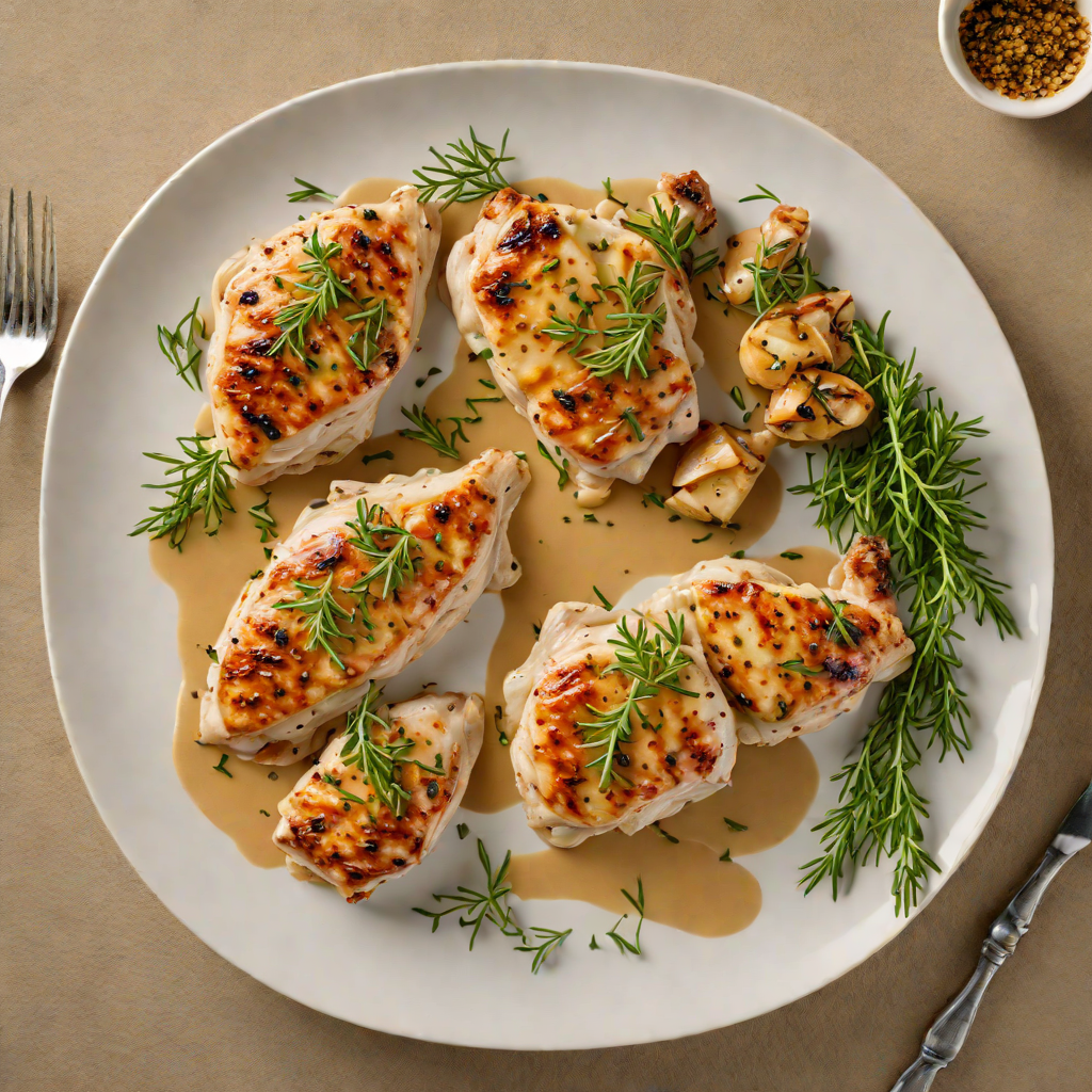 Pan-Seared Chicken with Garlic and Thyme Brown Butter Sauce