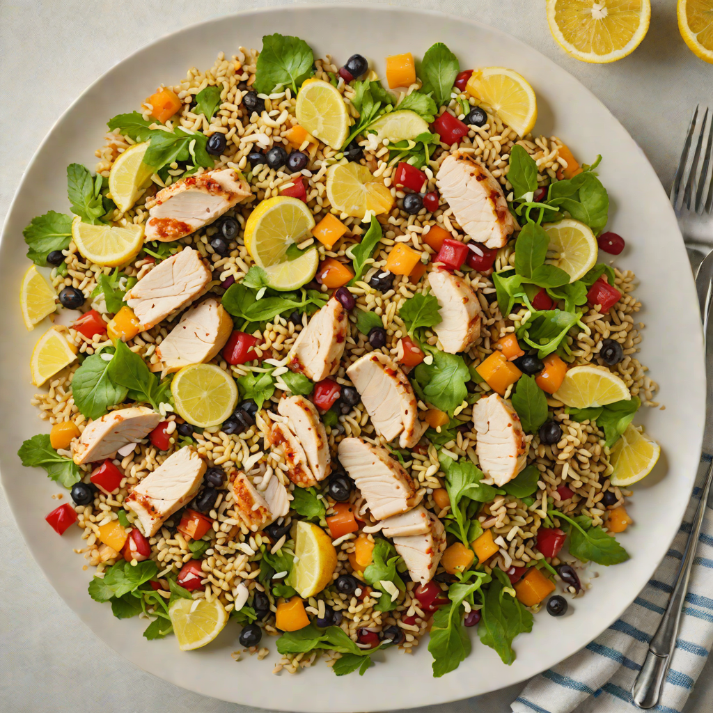 Sautéed Chicken and Quinoa Salad with Lemon-Tahini Dressing