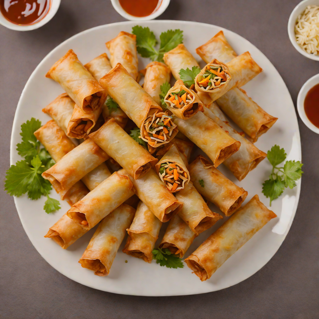 Pan-Fried Pork Lumpia with Carrot and Garlic Filling