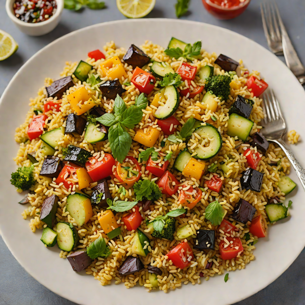 Oven-Roasted Mediterranean Vegetable Couscous Bowl