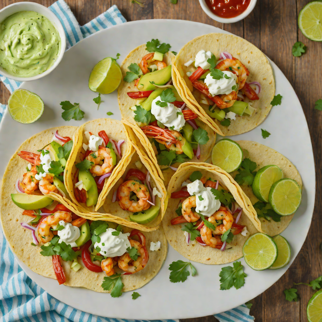 Spicy Florida-Style Shrimp Tacos with Avocado Crema