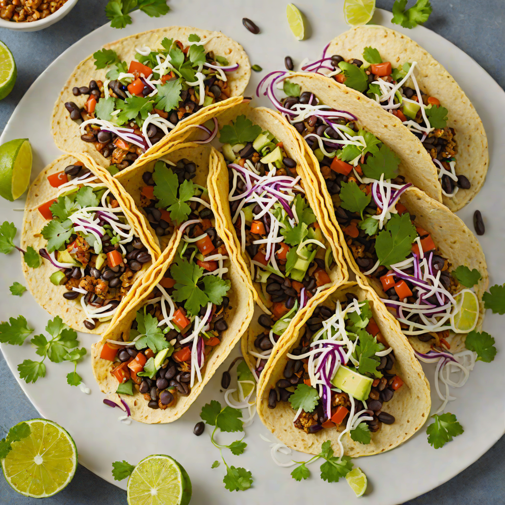 Chili-Lime Black Bean Tacos with Cilantro Slaw