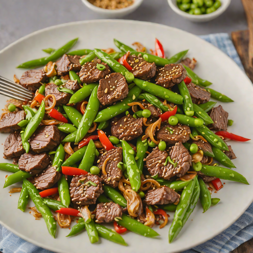 Spiced Sirloin Stir Fry with Snap Peas