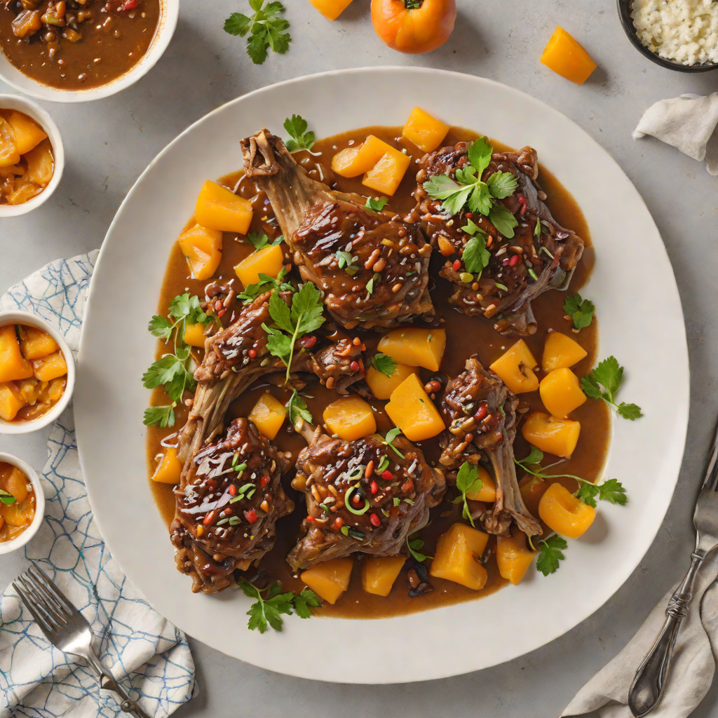 Slow Cooker Moroccan-Spiced Lamb Shank with Apricots