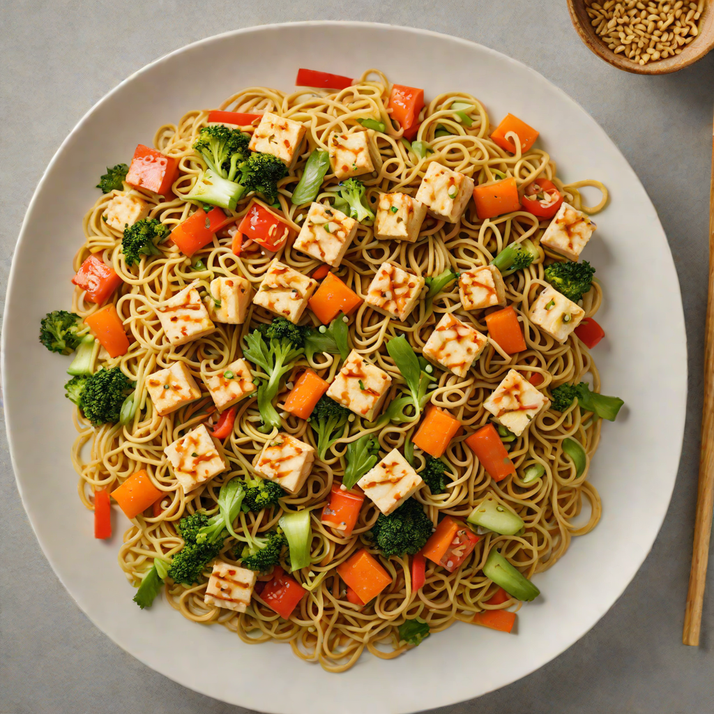 Stir-Fried Hidden Tofu and Vegetable Noodles