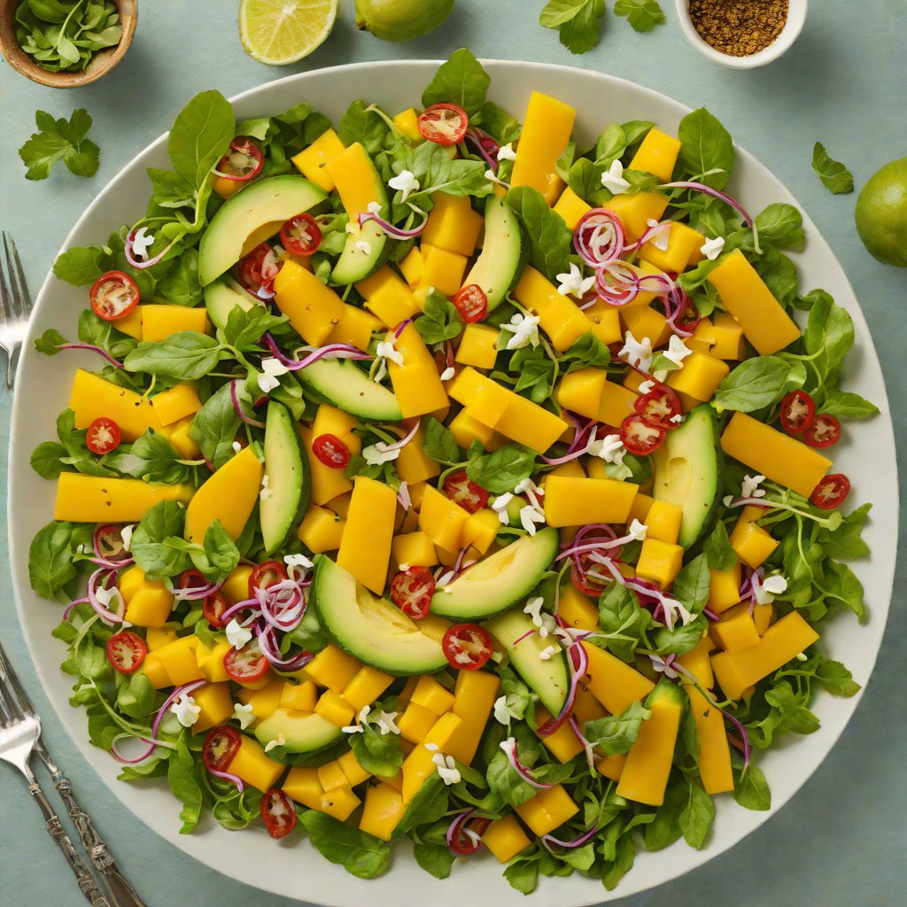 South Florida Mango and Avocado Salad with Citrus Vinaigrette