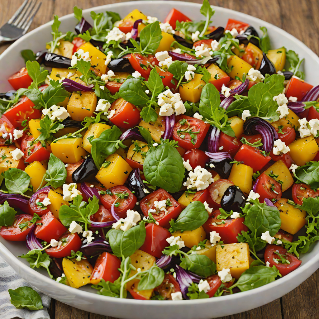 Oven-Roasted Mediterranean Vegetable Salad with Feta