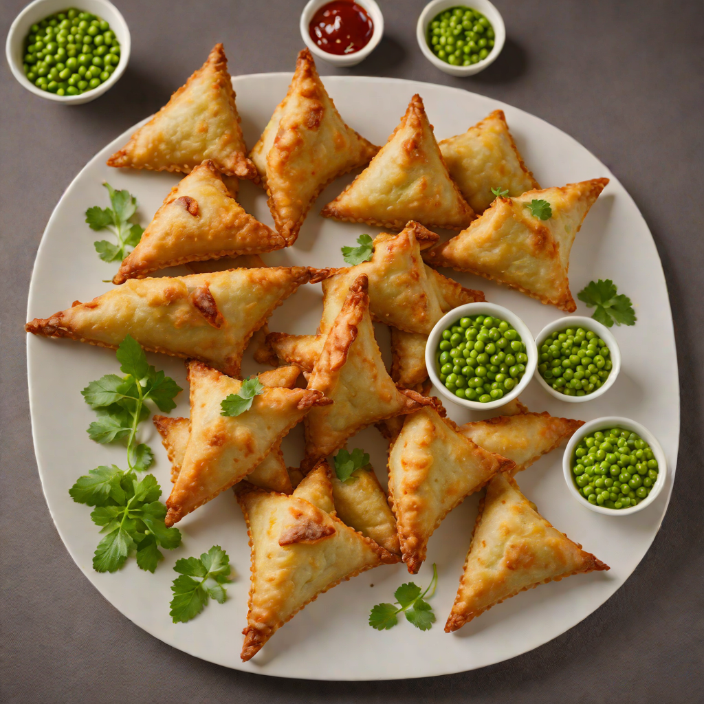 Northern Punjab Spiced Potato and Pea Samosas