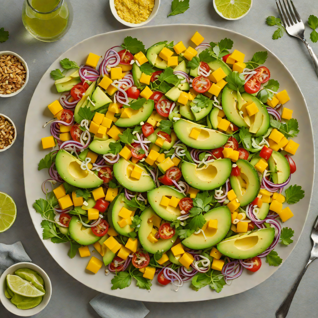 Sour Mango Avocado Salad with Lime Vinaigrette