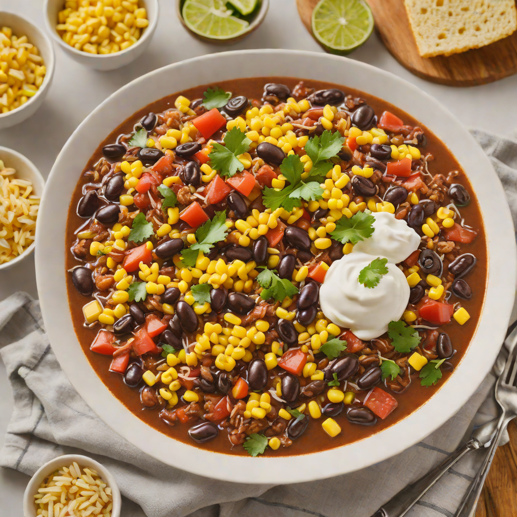 Smoky Game Day Black Bean and Corn Chili