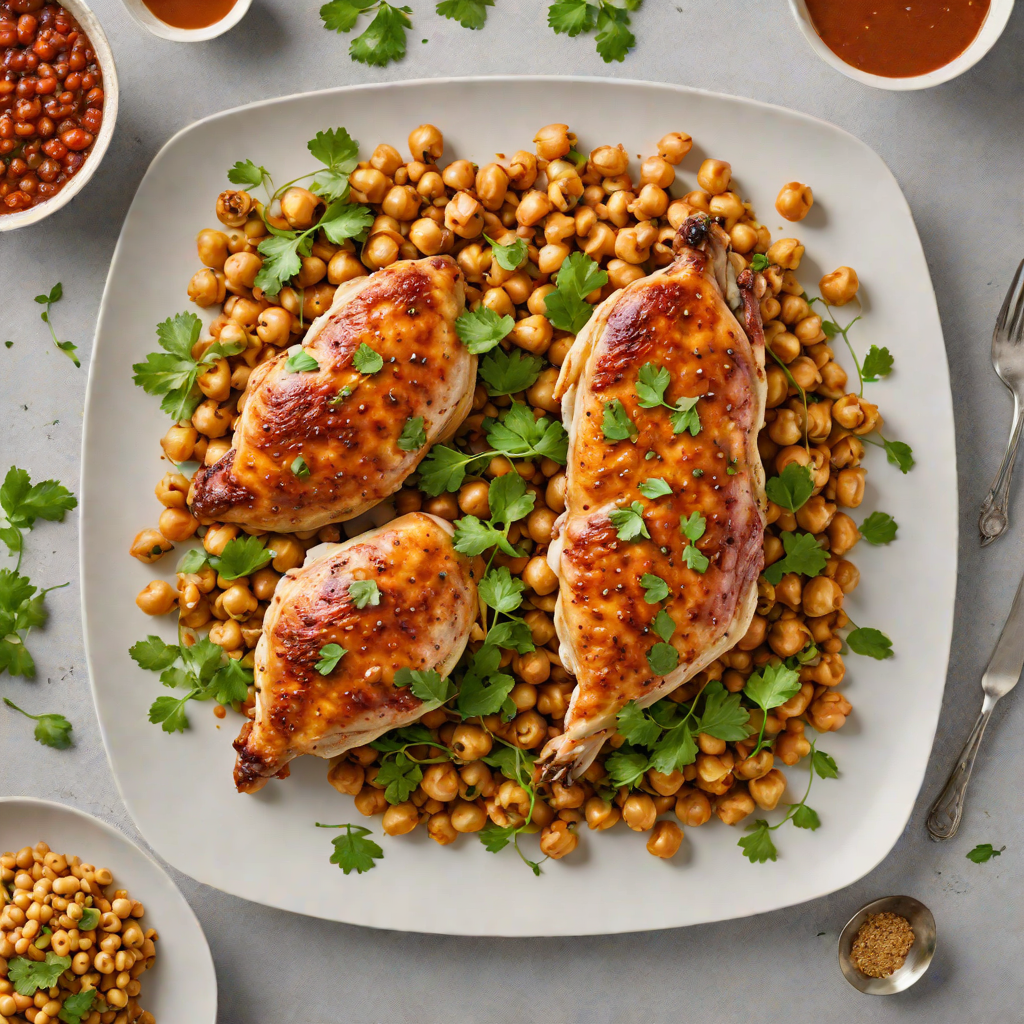 Smoky Harissa Sheet Pan Chicken with Chickpeas