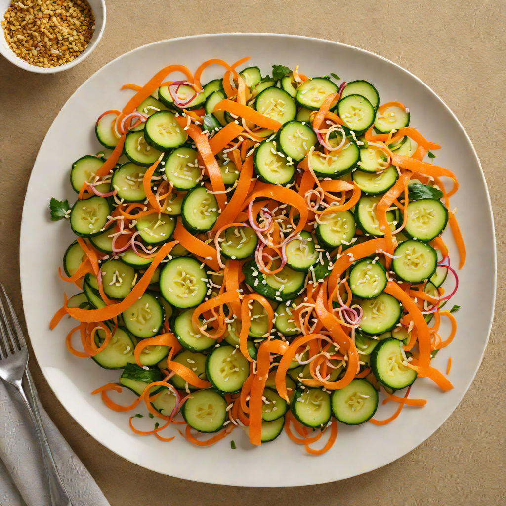 Stir-Fried Zucchini and Carrot Ribbon Salad with Sesame Dressing