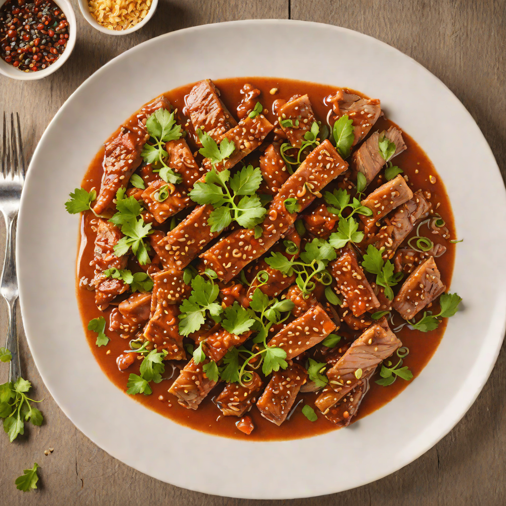 Spiced Pork Back Strips Braised in Tomato and Cumin Sauce