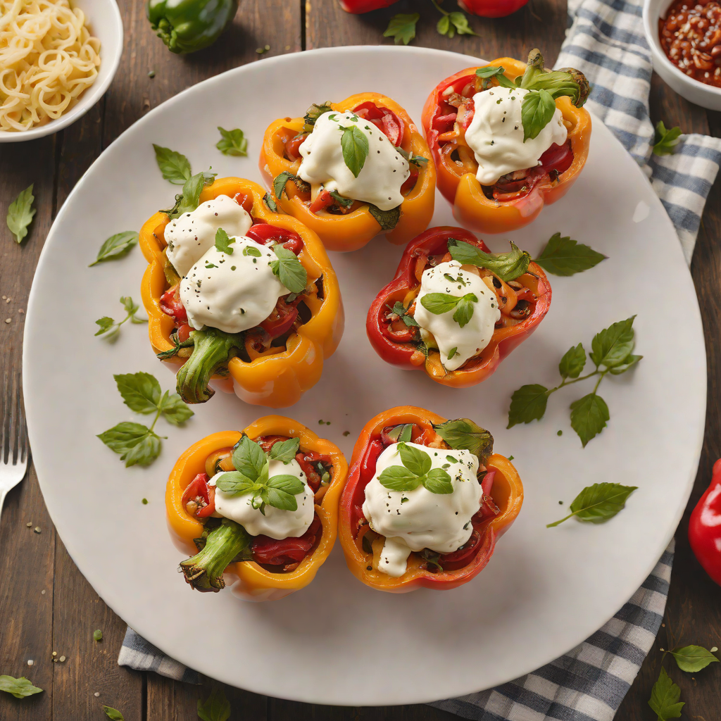 Baked Italian-Style Stuffed Bell Peppers with Mozzarella