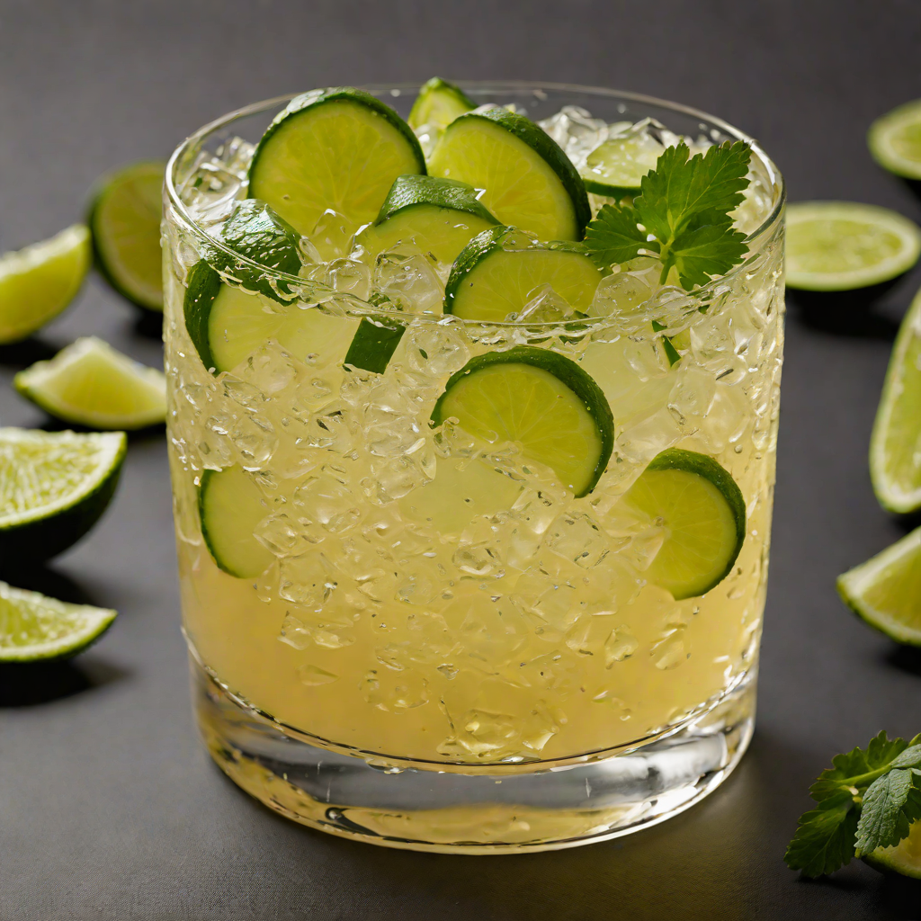 Vegetable-Infused Mezcal Sour with Cucumber and Lime