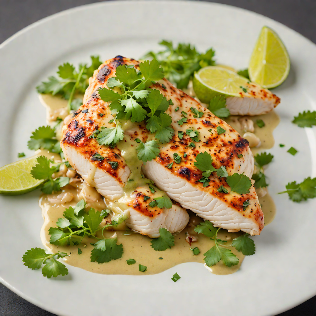 Pan-Seared Chicken Breast with Cilantro Lime Sauce