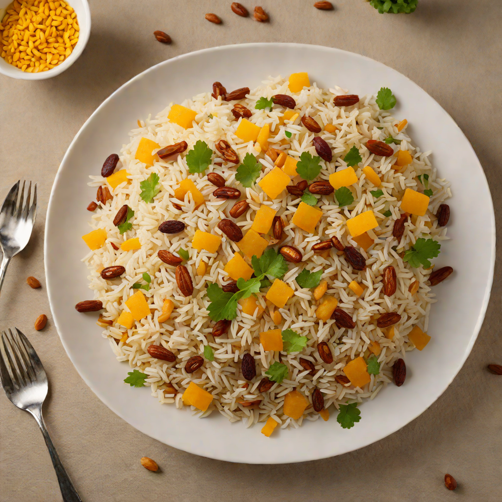 Pulao Rice with Saffron and Dry Fruits