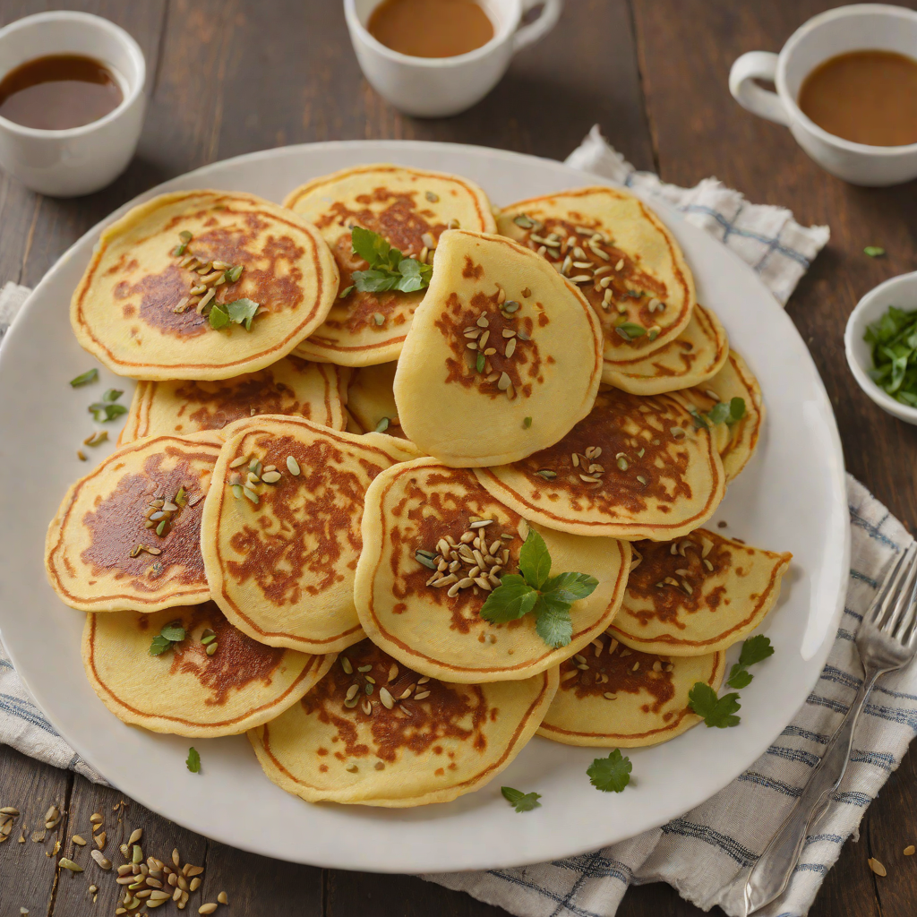 Ethiopian Atayef-Inspired Coffee and Cardamom Pancakes