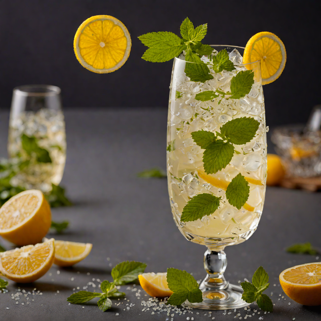 Citrus-Mint Sparkler with Elderflower Liqueur