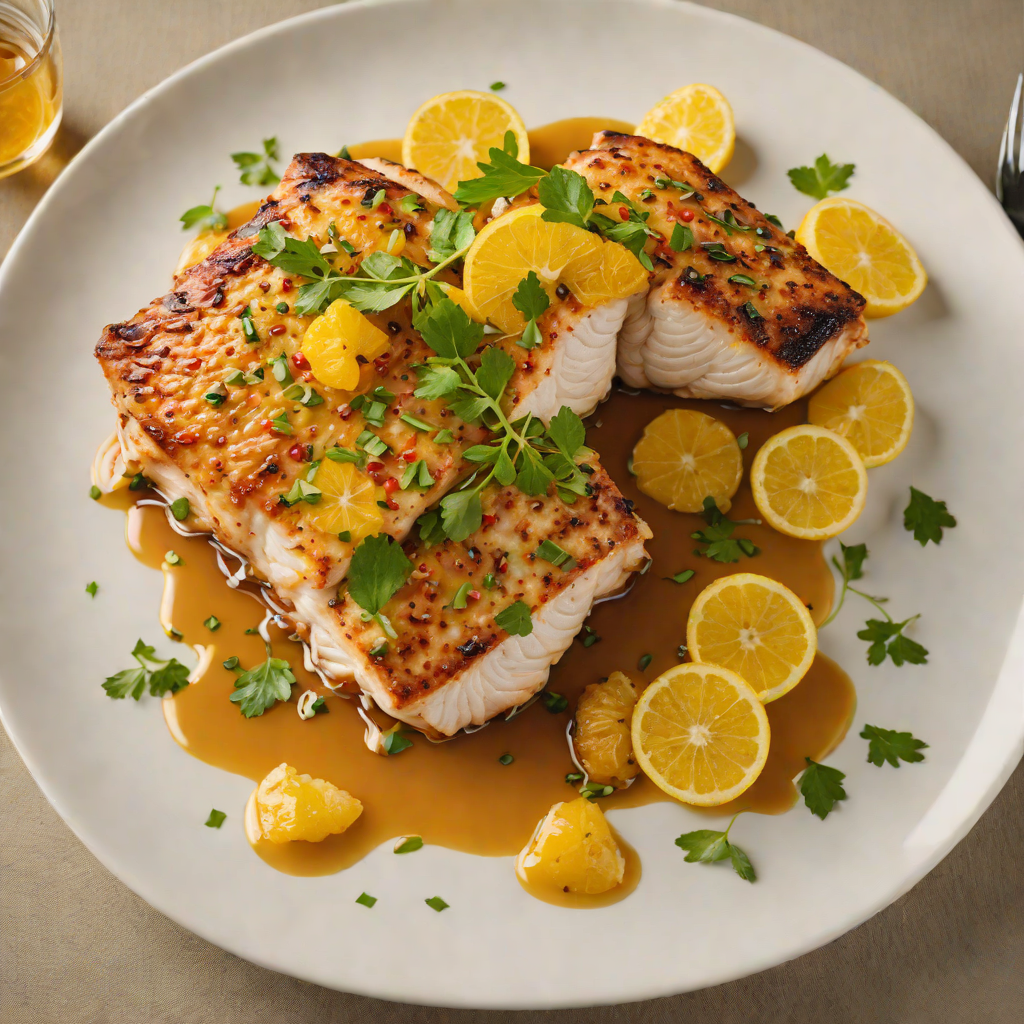 Pan-Seared Grouper with Citrus-Infused Florida Honey Glaze