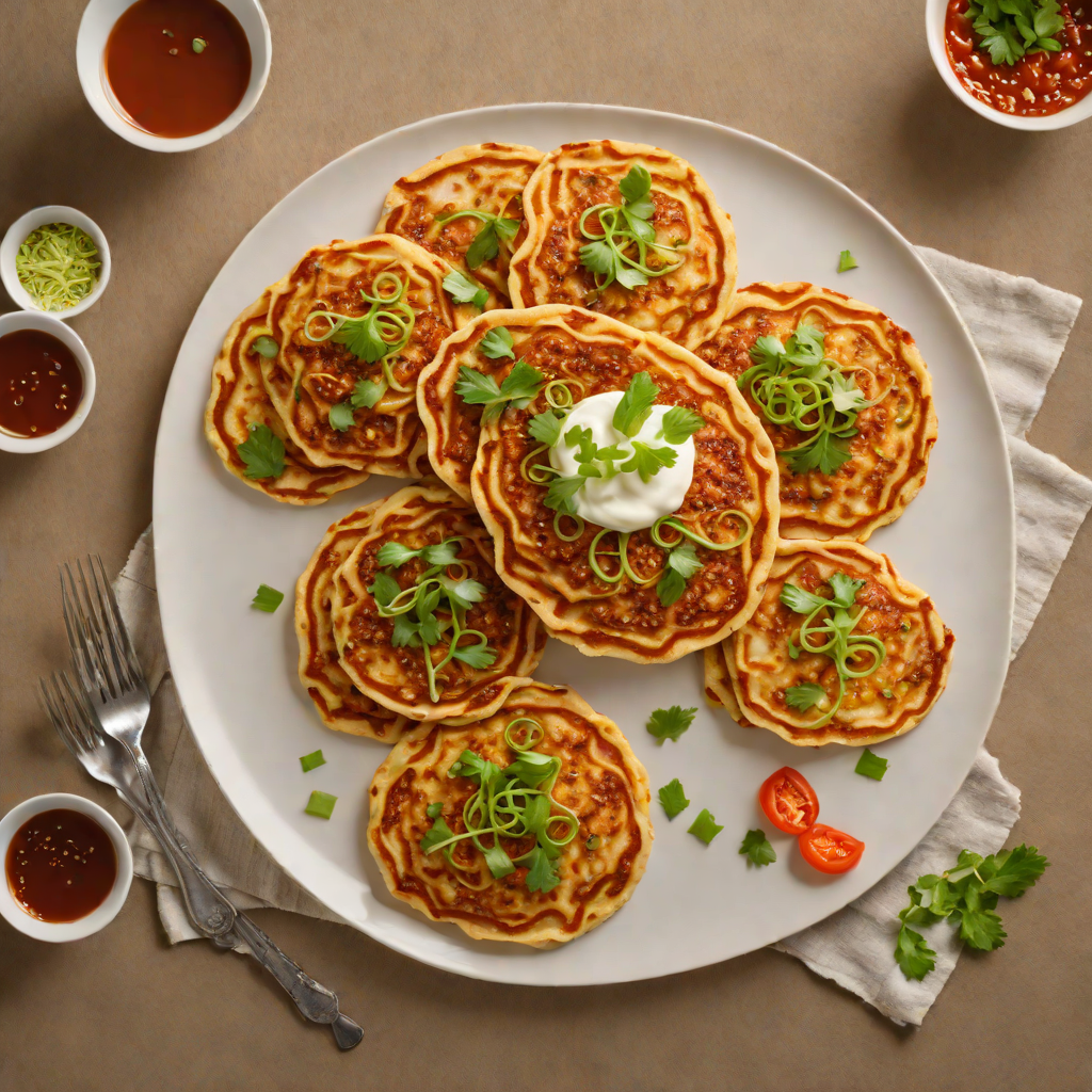 Pan-Fried Korean Kimchi Pancakes with Scallions