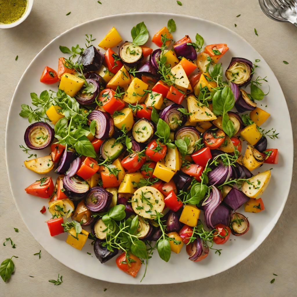 Pan-Roasted Vegetables with Herb Vinaigrette