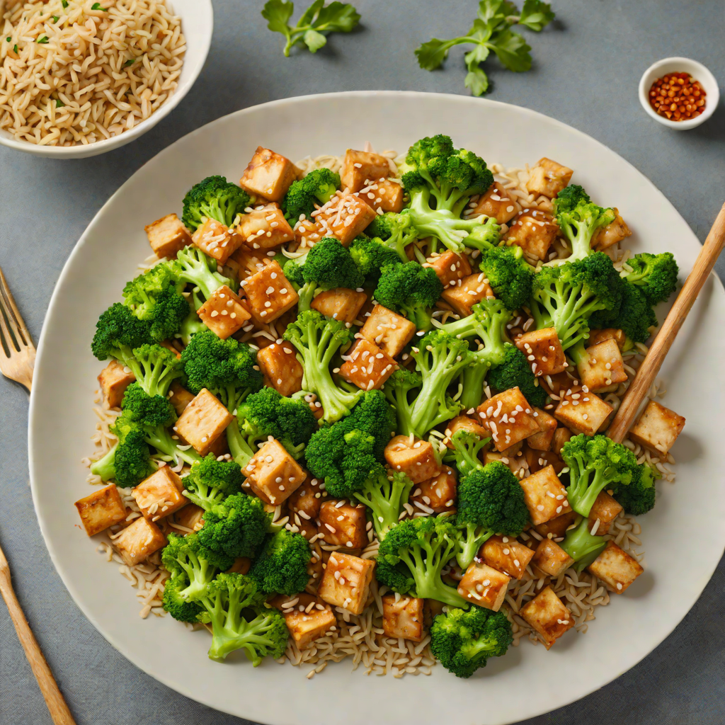 Quick Ginger-Sesame Stir Fry with Tofu and Broccoli