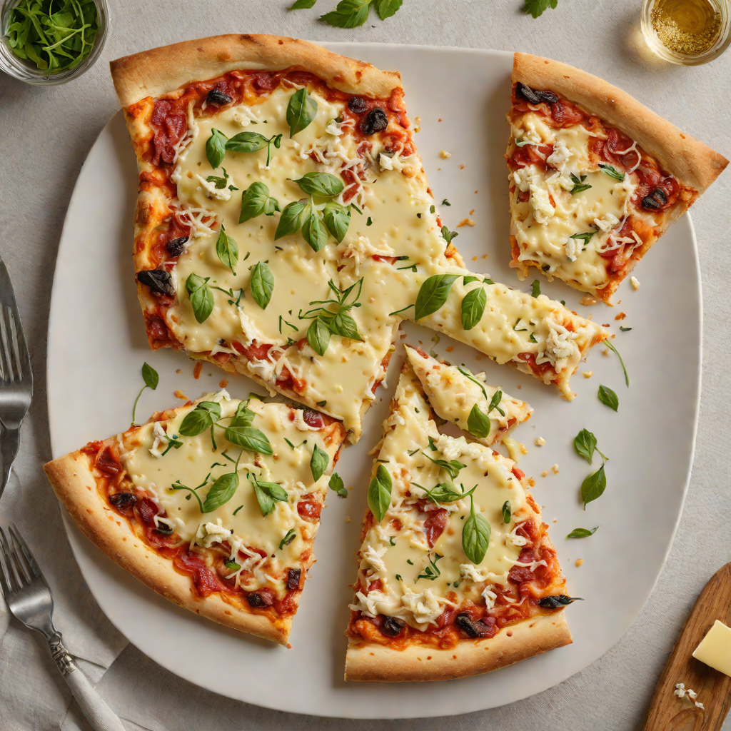 Baked Four-Cheese Pizza with Parmesan and Gorgonzola