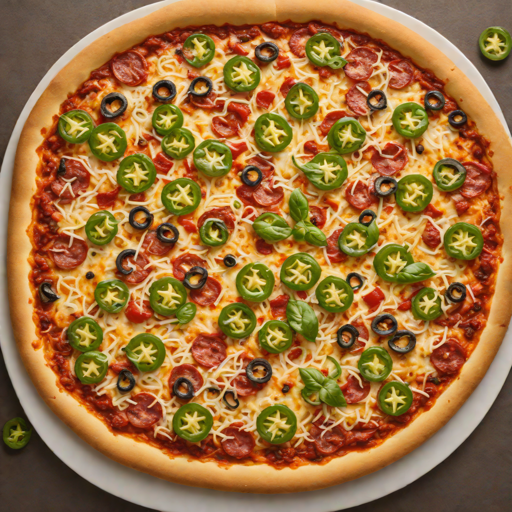 Spicy Pepperoni and Jalapeño Thin Crust Pizza