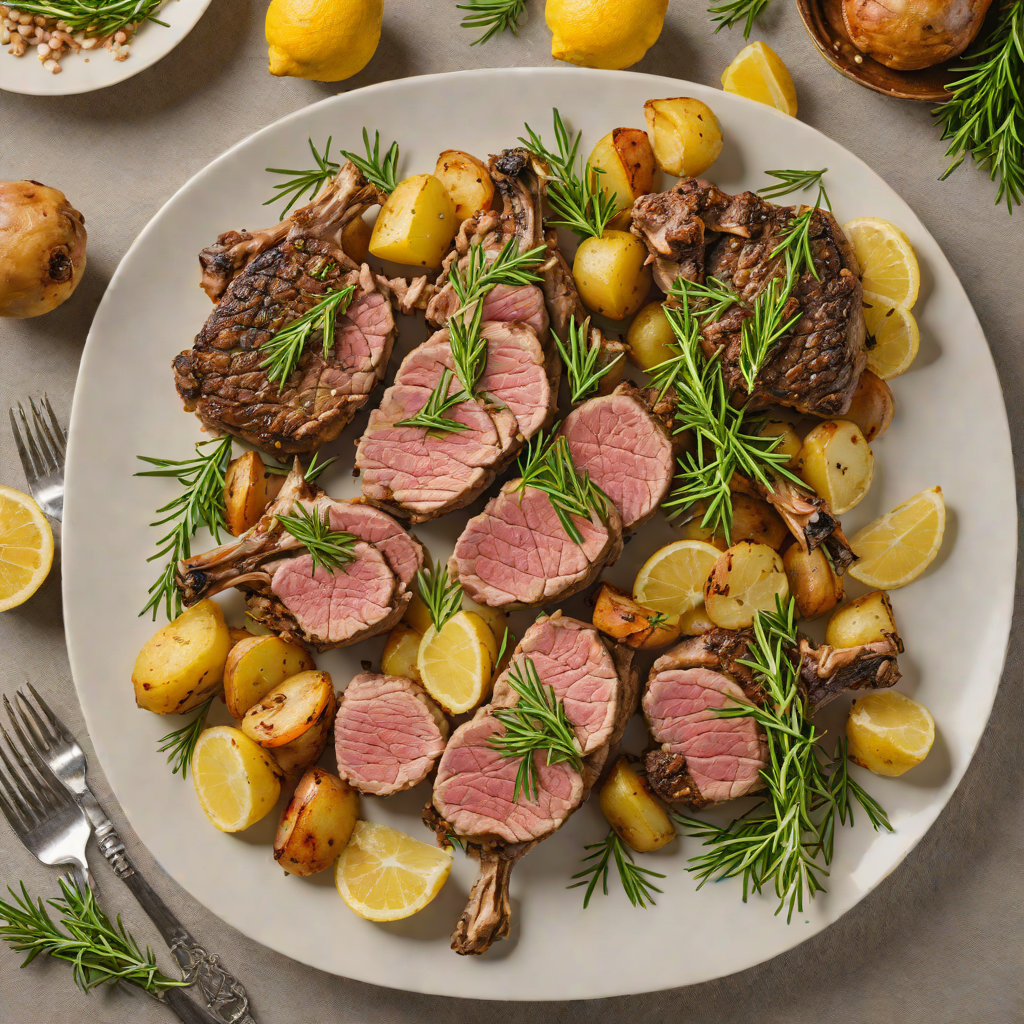Lemon-Rosemary Roasted Lamb with Potatoes