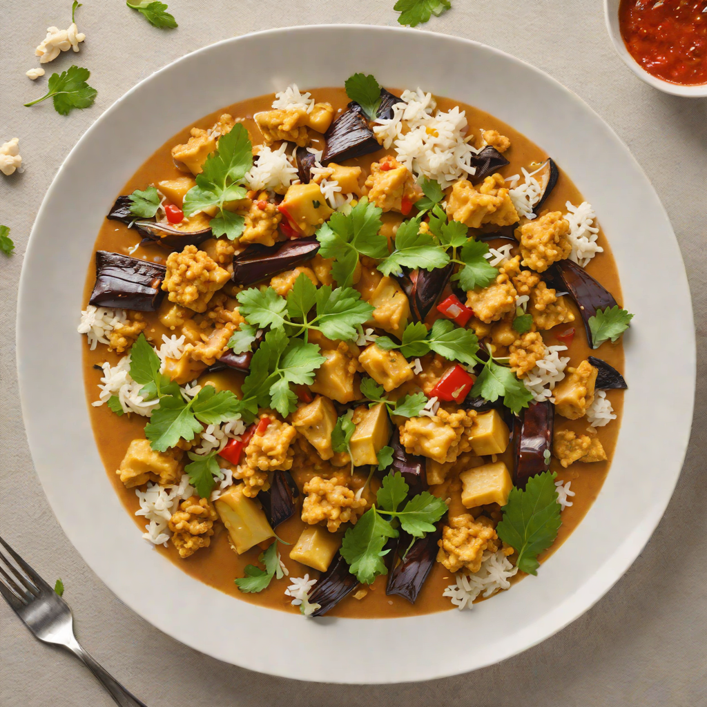 Eggplant and Cauliflower Curry with Coconut Milk